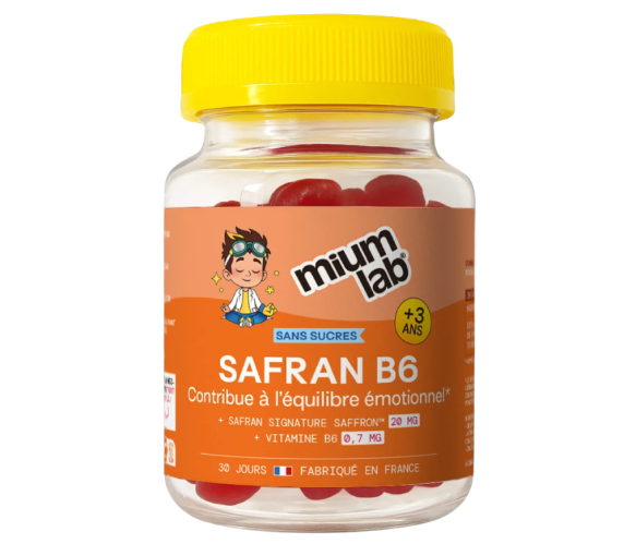 Safran B6 Kinder ohne Zucker Mium Lab - 30 Gummies Dose - image 1