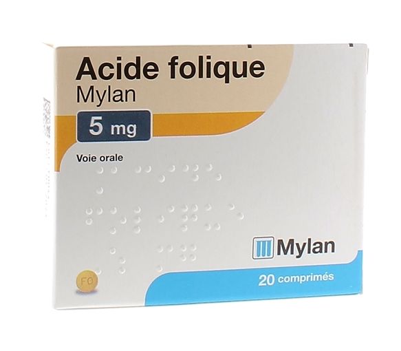 Folsäure 5mg Viatris - Packung mit 20 Tabletten - image 1