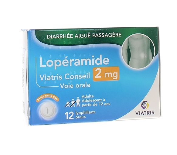 Loperamid 2 mg Viatris Beratung - Packung mit 12 oralen Lyophilisaten