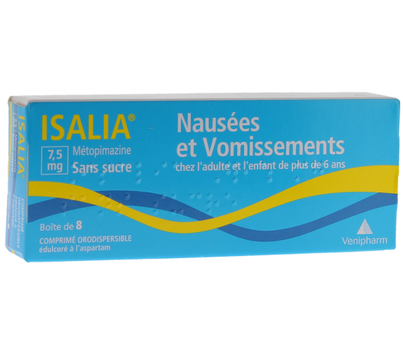 Isalia 7,5 mg Übelkeit und Erbrechen - Packung mit 8 orodispersiblen Tabletten - image 1
