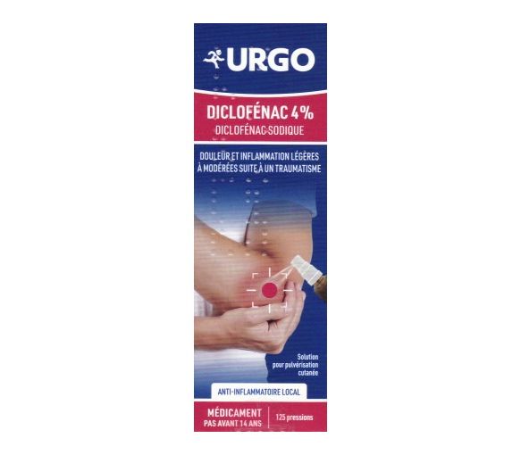 Diclofenac 4% entzündungshemmendes Gel Urgo - Flasche mit 25g (25ml)
