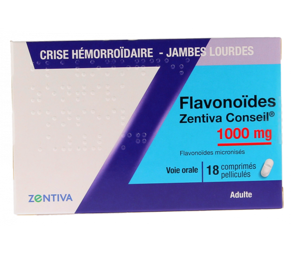 Flavonoide 1000 mg Zentiva - Packung mit 18 Filmtabletten - image 1