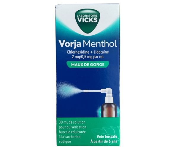 Vorja Menthol maux de gorge Vicks - spray de 30ml