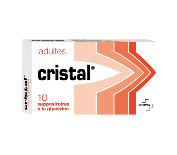 Cristal Erwachsene Glycerin Zäpfchen Cooper - Packung mit 10 Zäpfchen - image 1