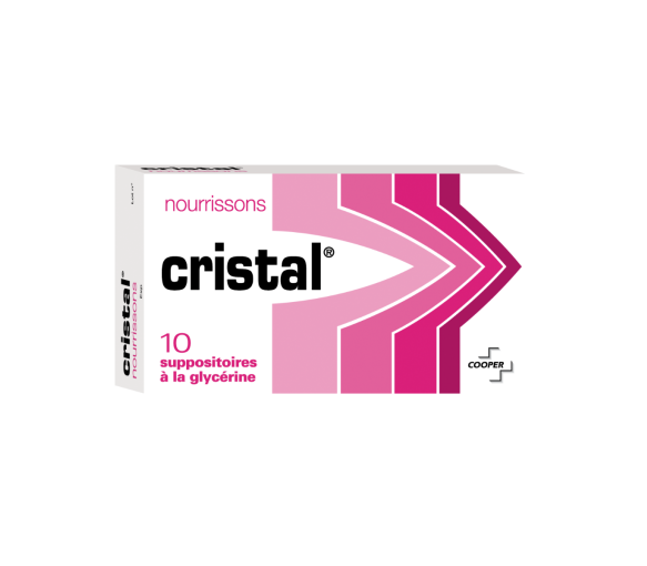 Cristal Babylutschzäpfchen mit Glycerin Cooper - Packung mit 10 Zäpfchen - image 1