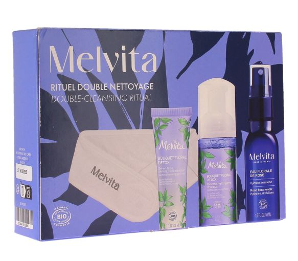 Doppelreinigungsritual Detox-Blütenbouquet Bio Melvita - Set mit 4 Produkten - image 1