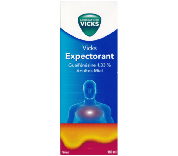 Vicks Expektorans Guaifenesin 1,33% Erwachsene Honig - Flasche 180ml