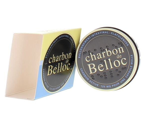 Belloc-Kohle Blähungen 125g - Dose mit 36 Weichkapseln