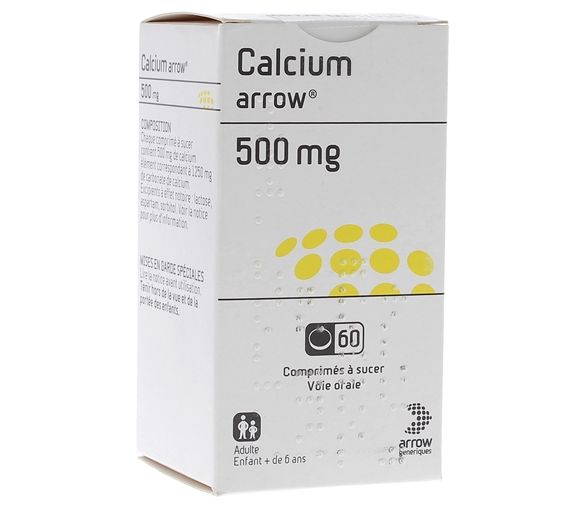 Calcium 500 mg Arrow - 60 Lutschtabletten - image 1