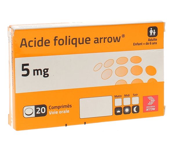 Folsäure Arrow - Packung mit 20 Tabletten - image 1
