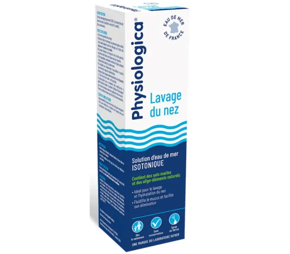 Physiologica Nasenspülung isotonische Meerwasserlösung Gifrer - Spray mit 100 ml