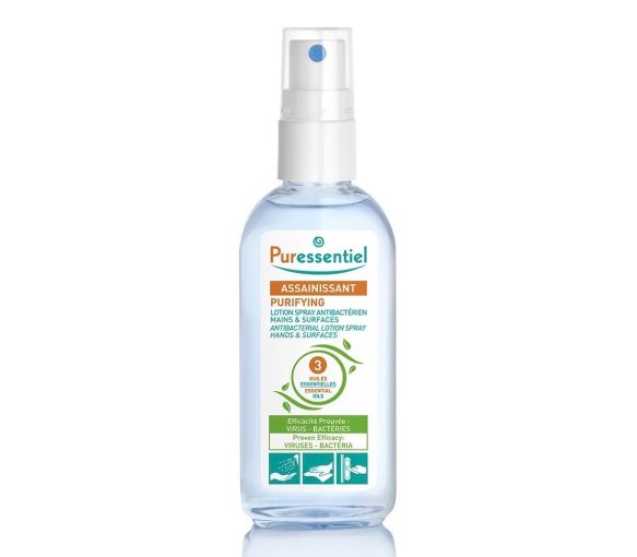 Desinfektionsmittel Spray antibakteriell für Hände und Oberflächen Puressentiel - Spray mit 80 ml - image 1