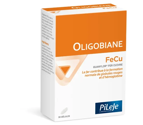 Oligobiane FeCu Pileje - Packung mit 30 Kapseln