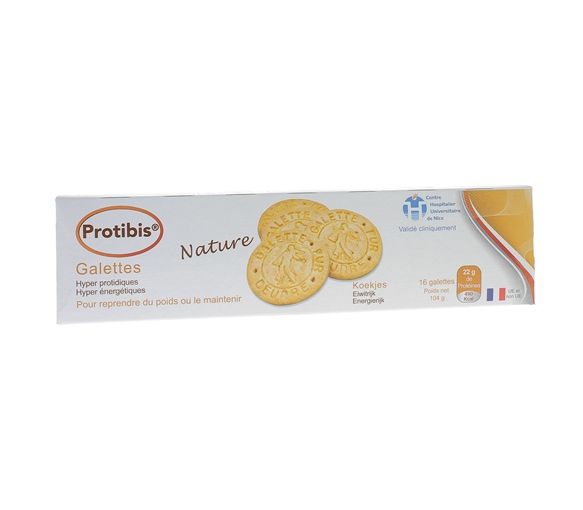 Protibis Galettes natur HP/HC Nutrisens - Schachtel mit 16 Galetten