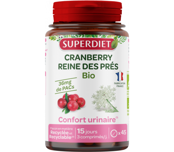Cranberry Königin der Wiesen bio Superdiet - Packung mit 45 Tabletten - image 1