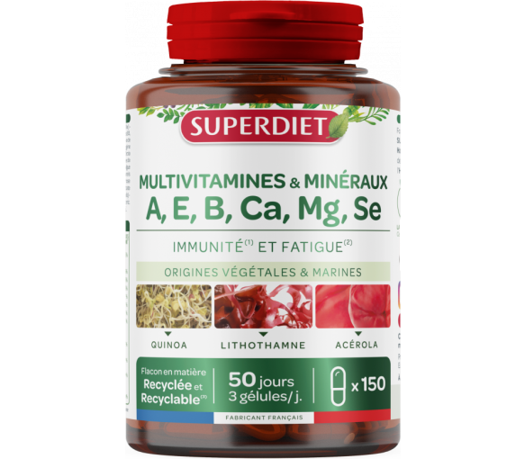 Komplexe Multivitamine und Mineralstoffe Super Diet - Dose mit 150 Kapseln - image 1