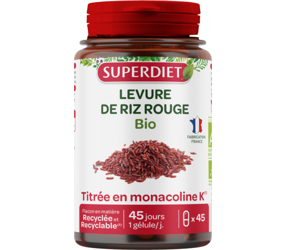 Bio Rote Reis Hefe Super Diet - Dose mit 45 Kapseln - image 1