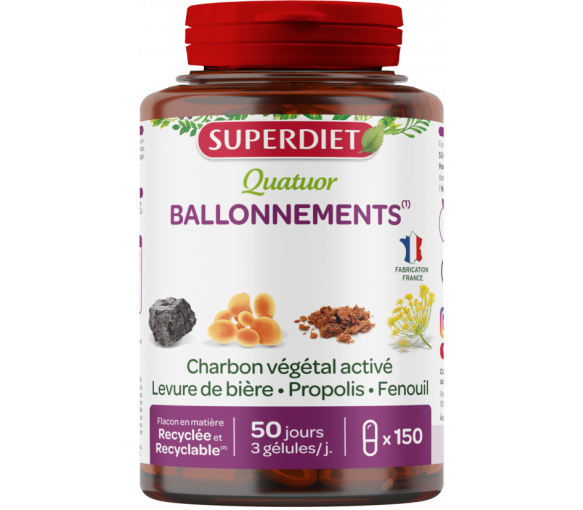 Quatuor Blähungen bio Super Diet - Dose mit 150 Kapseln - image 1