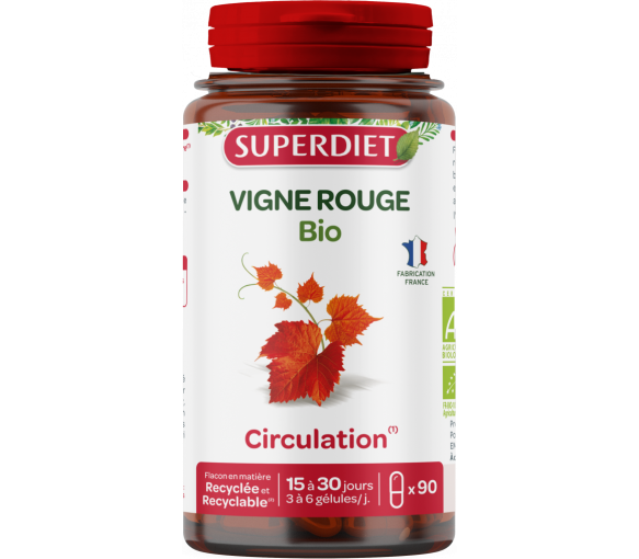 Rotweintraube Circulation Bio Super Diet - Packung mit 90 Kapseln - image 1