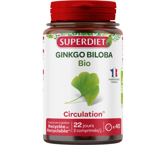 Ginkgo biloba bio Super Diet - Packung mit 45 Tabletten - image 1