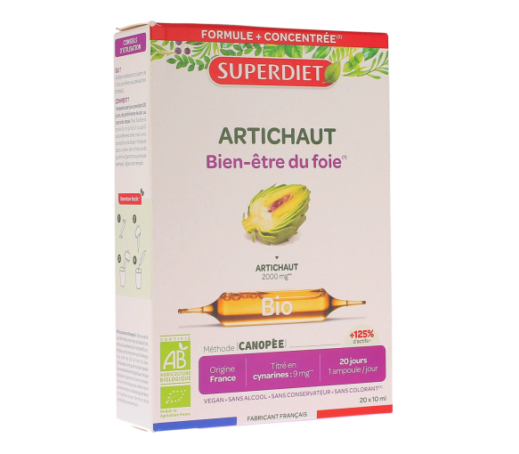 Bio-Artischocke Leberwohl Super Diet - Packung mit 20 Ampullen zu je 10 ml - image 1