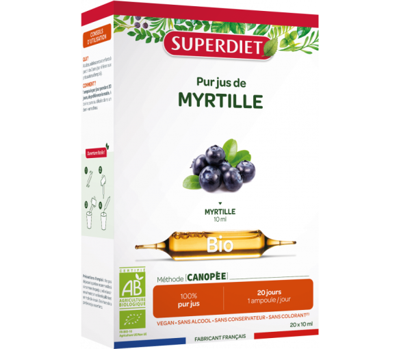 Bio-Blaubeere Super Diet - Box mit 20 Ampullen zu je 15 ml - image 1