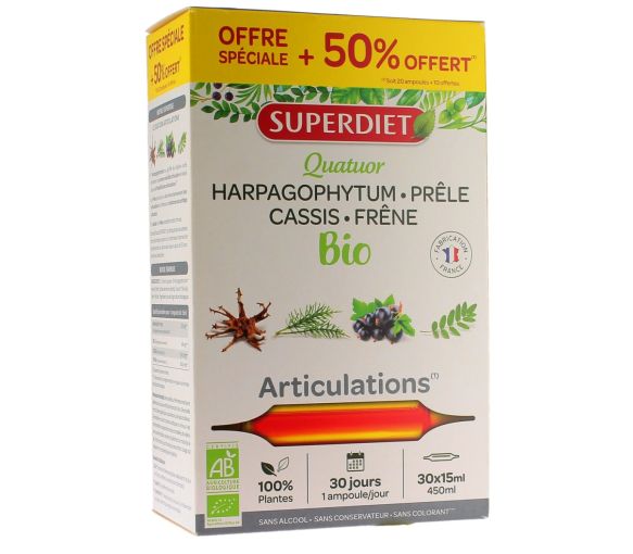 Quatuor Gelenke BIO Super Diet - Sonderangebot + 50% geschenkt 30x15ml