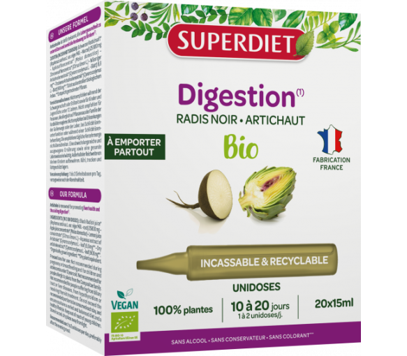 Schwarzer Rettich Artischocke Bio Superdiet - Box mit 20 Einzeldosen à 15ml - image 1