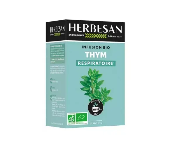 Thym-Atmungsinfusion bio Herbesan - Box mit 20 Beuteln