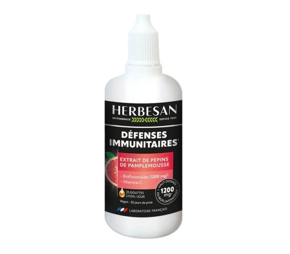 Grapefruitkernextrakt 1200mg Herbesan - 100ml Tropfflasche