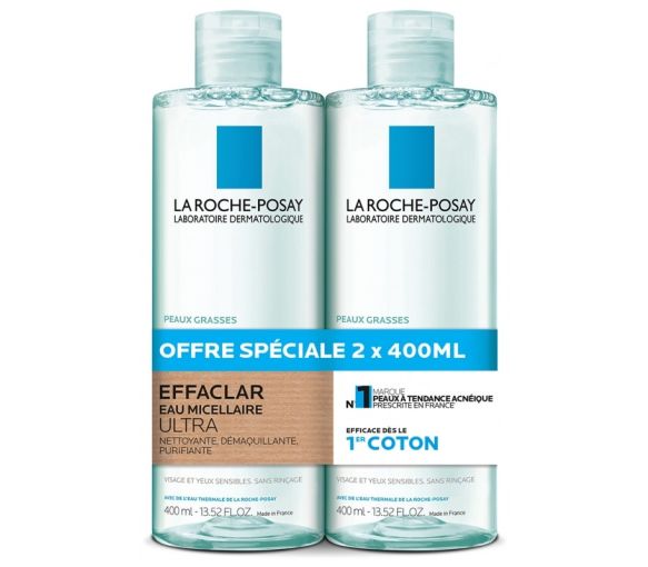 Effaclar Mizellenwasser ultra La Roche Posay - Sonderangebot 2x400ml