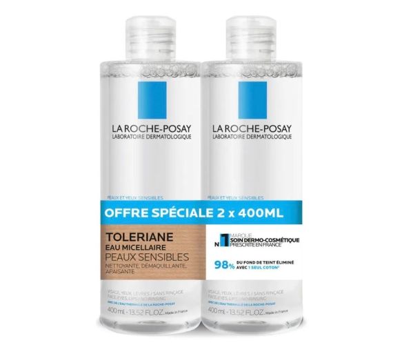 Tolériane Mizellenwasser für empfindliche Haut La Roche-Posay - Sonderangebot 2er-Pack mit 400ml Flaschen - image 1