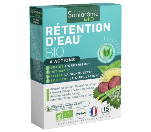 Wasserretention bio Santarome - Packung mit 15 Tabletten - image 1