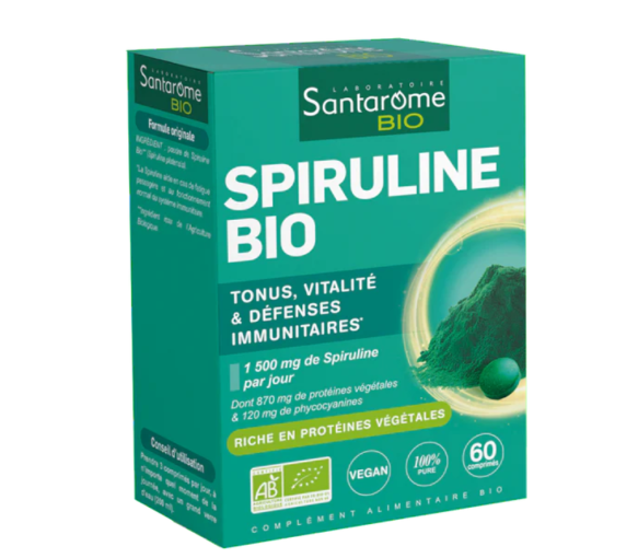 Spirulina BIO Santarome - Packung mit 60 Tabletten - image 1