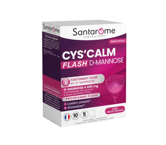 Cys'calm Flash D-Mannose Santarome - Packung mit 10 Beuteln - image 1