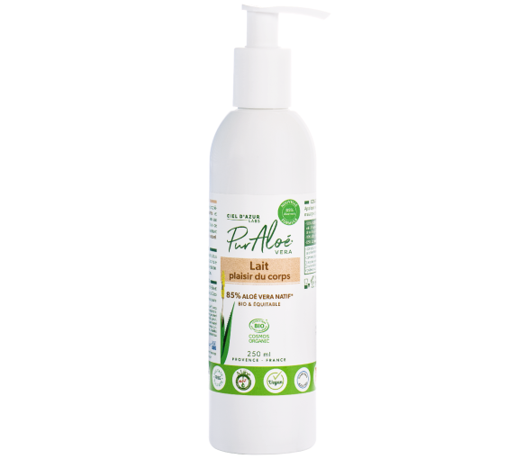 Körperpflege Milch Bio Aloe Vera 30% Reines Aloe - Flasche mit 250 ml - image 1