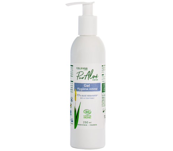Intimgel Pflege Aloe Vera 77% Bio Reines Aloe - Flasche mit 250 ml - image 1