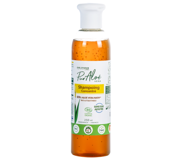 Shampoo Behandlung Aloe Vera 70% Bio Pur Aloé - Flasche mit 250 ml - image 1