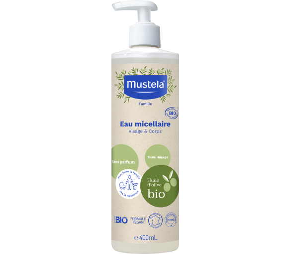 Bio-Mizellenwasser ohne Duft Mustela - Pumpflasche 400 ml - image 1