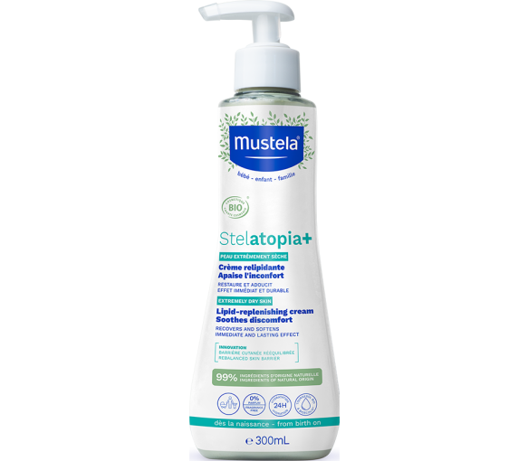Stelatopia+ Bio-Relaunch-Creme gegen Juckreiz Mustela - Pumpflasche 300ml - image 1
