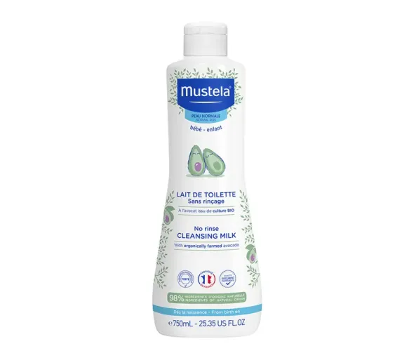 Mustela Reinigungswasser ohne Abspülen für normale Haut von Babys und Kindern - Flasche mit 750 ml - image 1