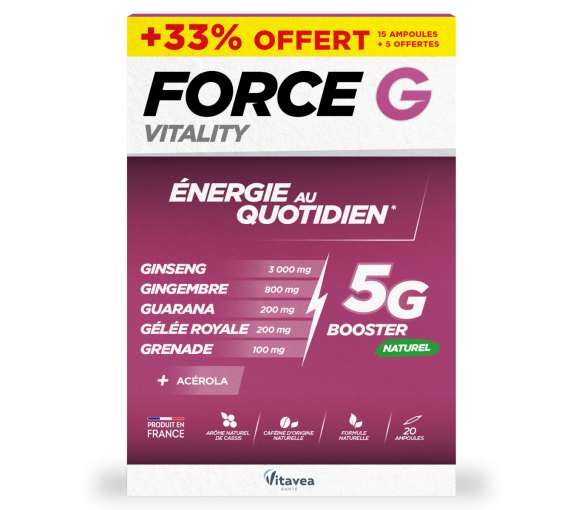 Force G Vitality sofortige Energie Vitavea - Schachtel mit 20 Ampullen - image 1