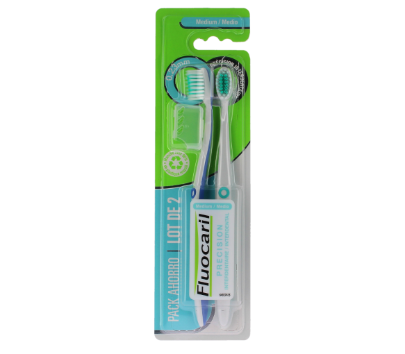 Mundpflegebürsten mit mittlerer Interdentalpräzision Fluocaril - Set mit 2 Zahnbürsten - image 1