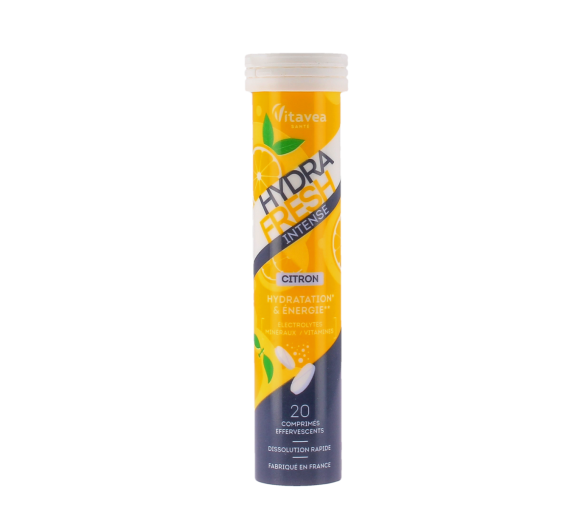 Hydrafresh intense Zitronengeschmack Hydratation & Energie Vitavea - Tube mit 20 Brausetabletten - image 1