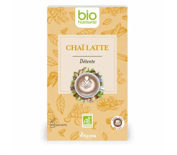 Bio Schwarzer Tee Chai Latte Nutrisanté - Box mit 20 Beuteln