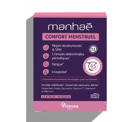 Manhaé Menstruationskomfort Vitavea - Packung mit 45 Kapseln