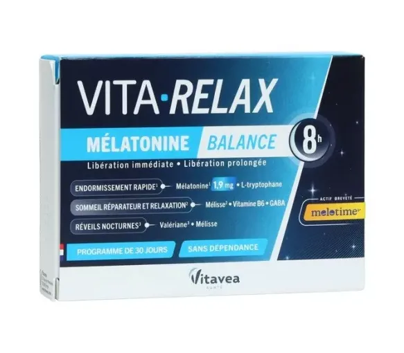 Vita relax Melatonin Balance Vitavea - Packung mit 30 Kapseln