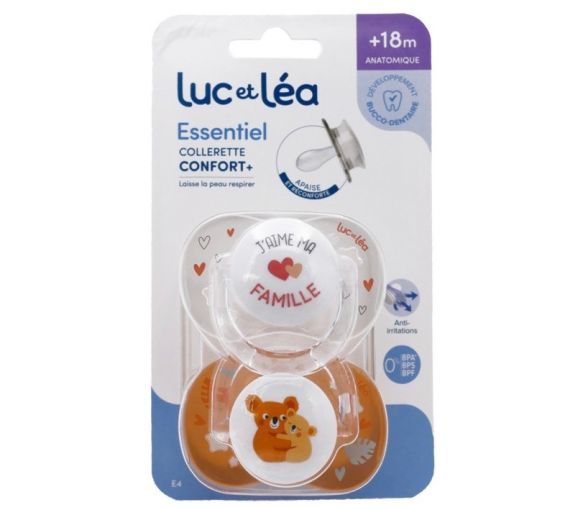 Essentieller Schnuller +18 Monate Luc und Léa - 2er Pack Schnuller