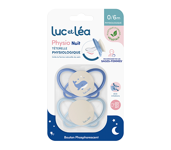Physio Sauger physiologisch 0/6 Monate Luc und Léa - 2er Pack Schnuller