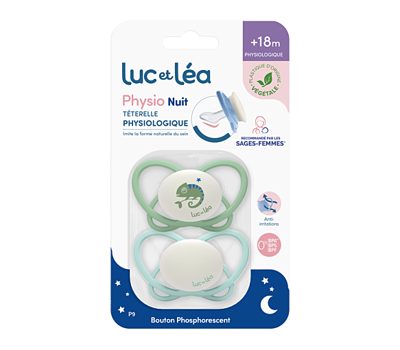 Physio Sauger physiologisch +18 Monate Luc und Léa - 2er Pack Schnuller